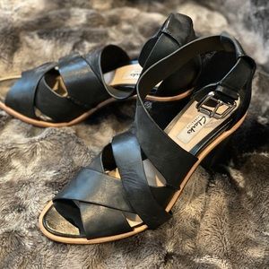 Clarks gladiator black heel